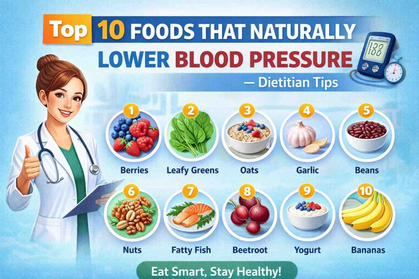 Top 10 Foods That Naturally Lower Blood Pressure — Dietitian Tips