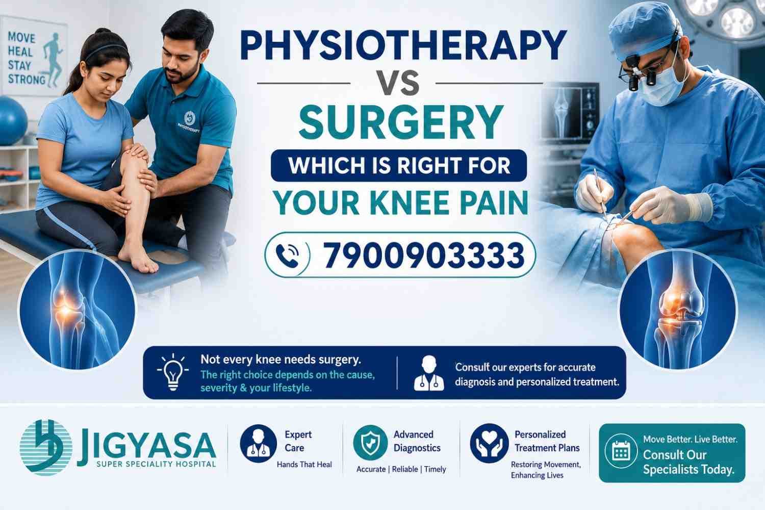 Physiotherapy vs Surgery — Which Is Right for Your Knee Pain?