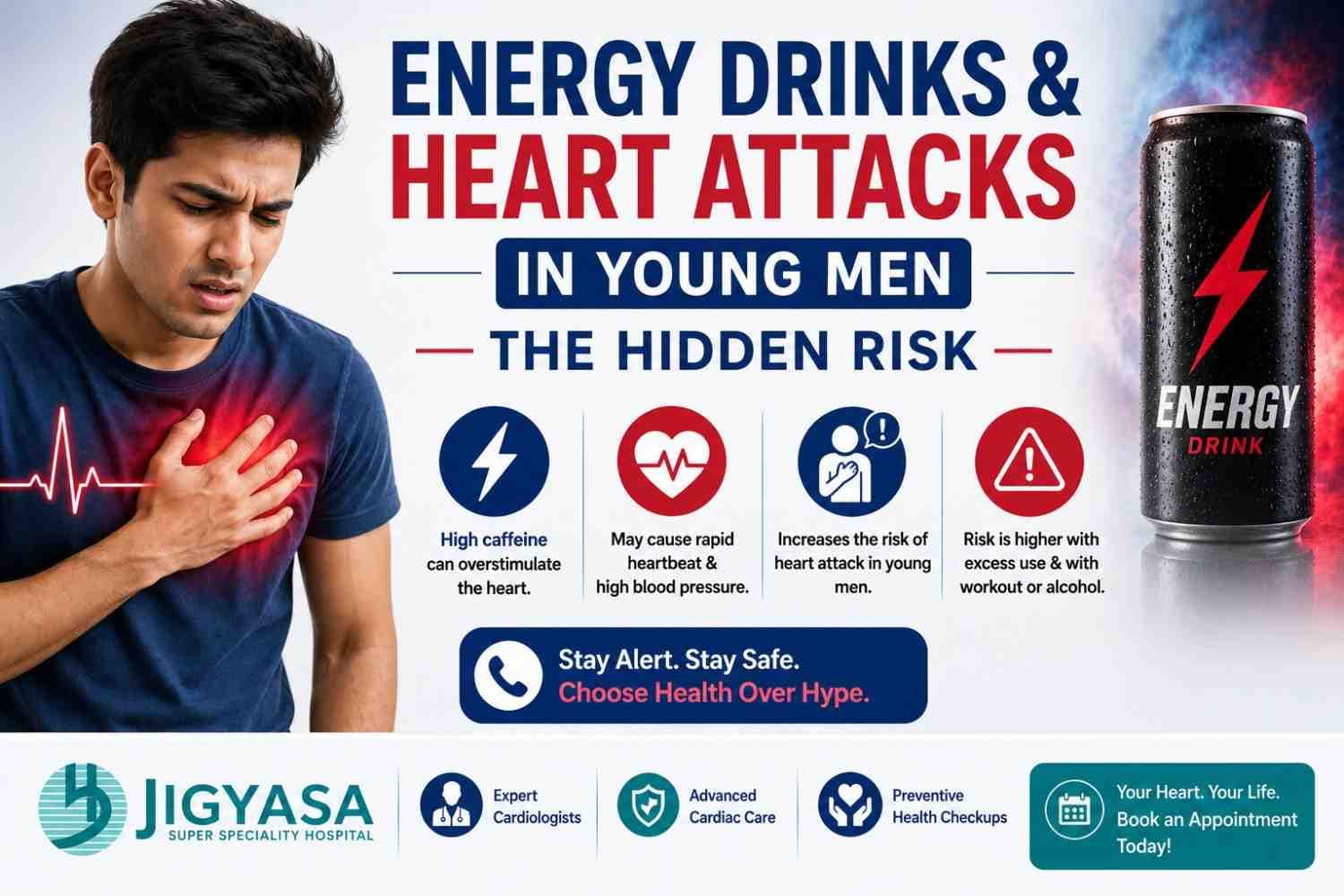 Energy Drinks & Heart Attacks in Young Men — The Hidden Risk