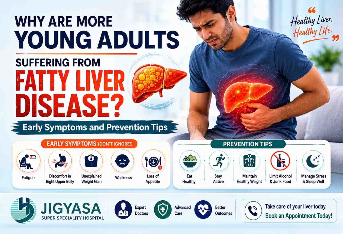 Why Are More Young Adults Suffering from Fatty Liver Disease? Early Symptoms and Prevention Tips