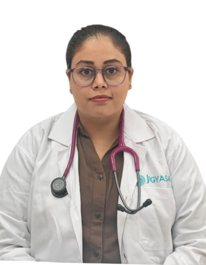 Child specialist and neonatologist Dr. Sana Ibad Khan at Jigyasa Hospital Moradabad